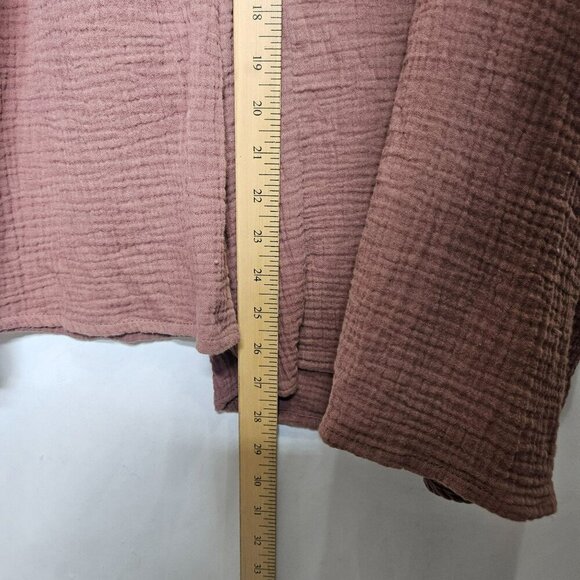 Bucket List Brown Gauzy Jumpsuit Overall Adjustable Straps Wide Legs Oversized S - Picture 8 of 13